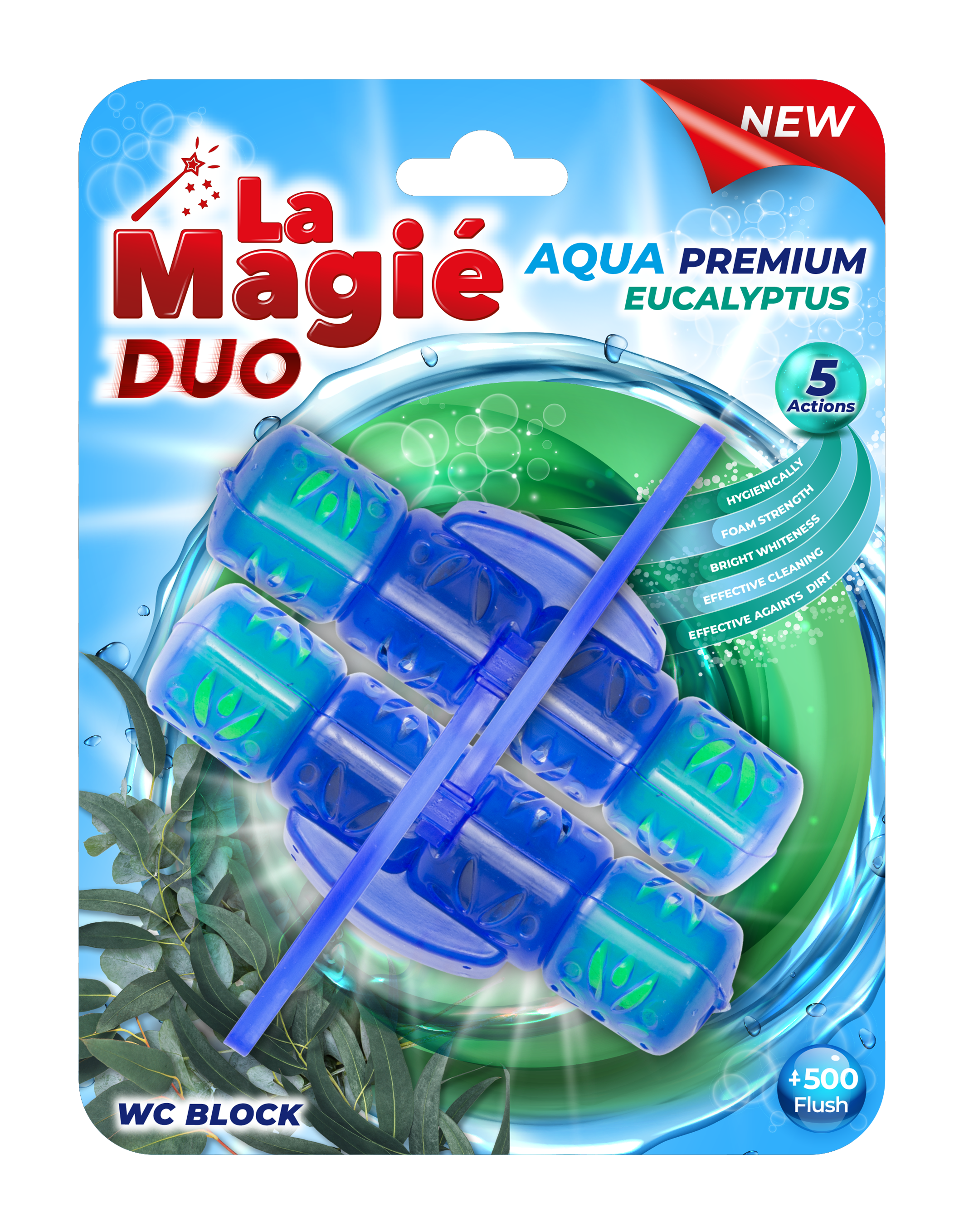 LA MAGIÉ AQUA PREMIUM WC BLOCK DUO 2X40 G EUCALYPTUS